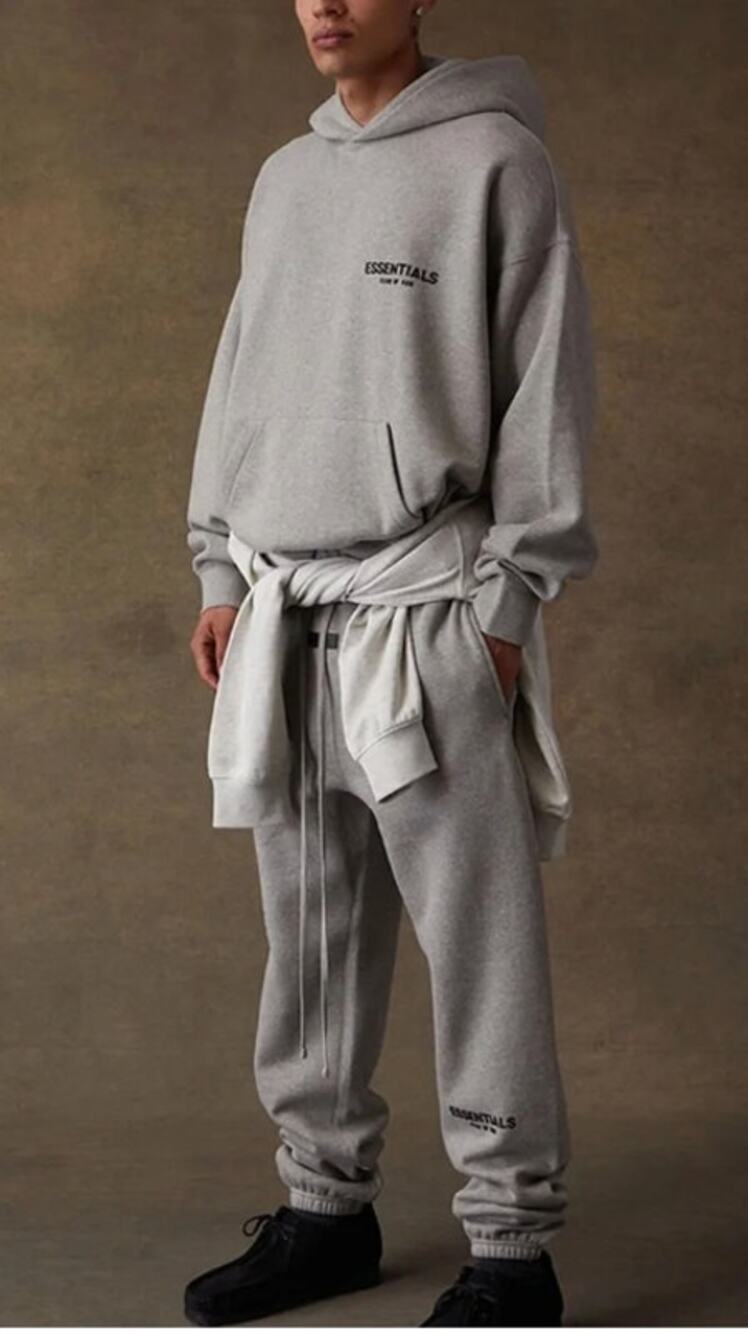 Fear of God Essentials Dark Oatmeal Sweatpants Relaxed Fit Men L EUC